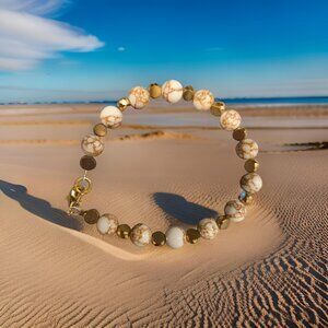 Marble and gold Bracelet   7 in. ~ New